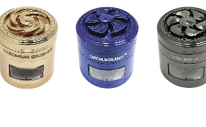 Chromium Crusher Grinder Spinner Bling Auto Open Storage Drawer 70404 CC 2.5” 4pcs