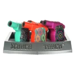 Gun Style Torch 4.5” Assorted Leopard & Mandala Designs