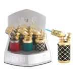 X-Max Series 45 deg Blow Torch Satin Metal & Soft Base Accents 4.25"