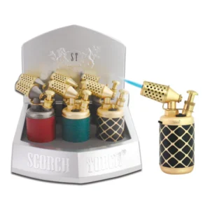 X-Max Series 45 deg Blow Torch Satin Metal & Soft Base Accents 4.25"