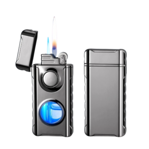 Dual Function Torch & Reg. Flame Lighter LG See-thru Butane 3" Asst Colors