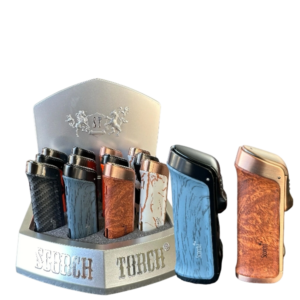 3 Torch Auto-open Cigar Punch & See-thru Butane 4.75"