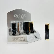 Slim Pull down Torch See-thru 3.25" Asst Print & Metal