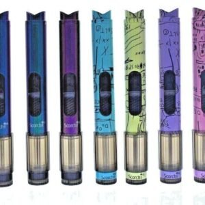 Pencil Torch See-thru Butane-asst 6.25 Pearl Colors & Designs